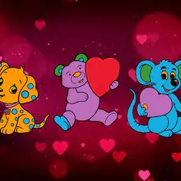 Valentine Pets Coloring Book