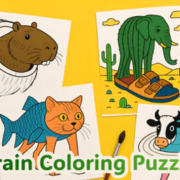 Brain Coloring Puzzle
