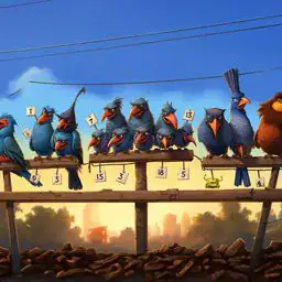Bird Line Math Addition