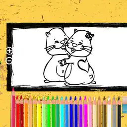 Hamster Coloring Book