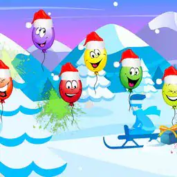 Christmas Balloons Bursting