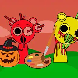 Halloween Sprunki Coloring Book