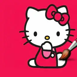 Easy Coloring Kitty