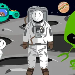 Stickman in space