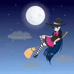 Kawaii Flying Witch Dress Up Game