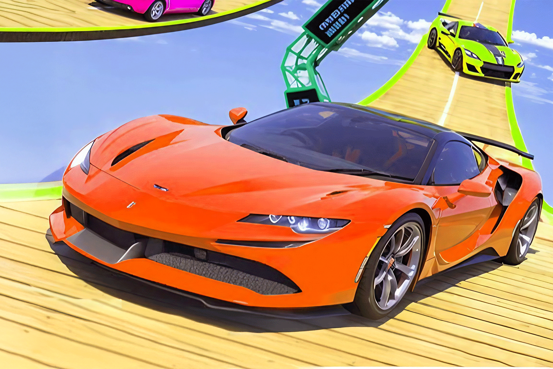 Crazy Car Stunt Descent GT
