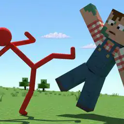 Red Stickman vs Craftmans
