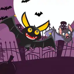 Scary Midnight Hidden Bats