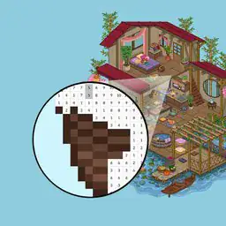 Coloring by Numbers. Pixel House