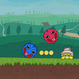 Blue and Red Ball