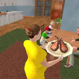 Virtual Pregnant Mom: Happy Family Time